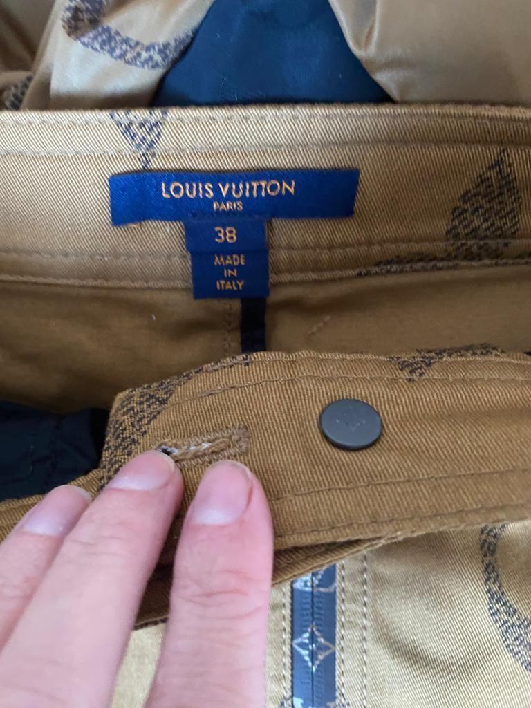 Marron Louis Vuitton jupe en toile avec monogramme géant en vente