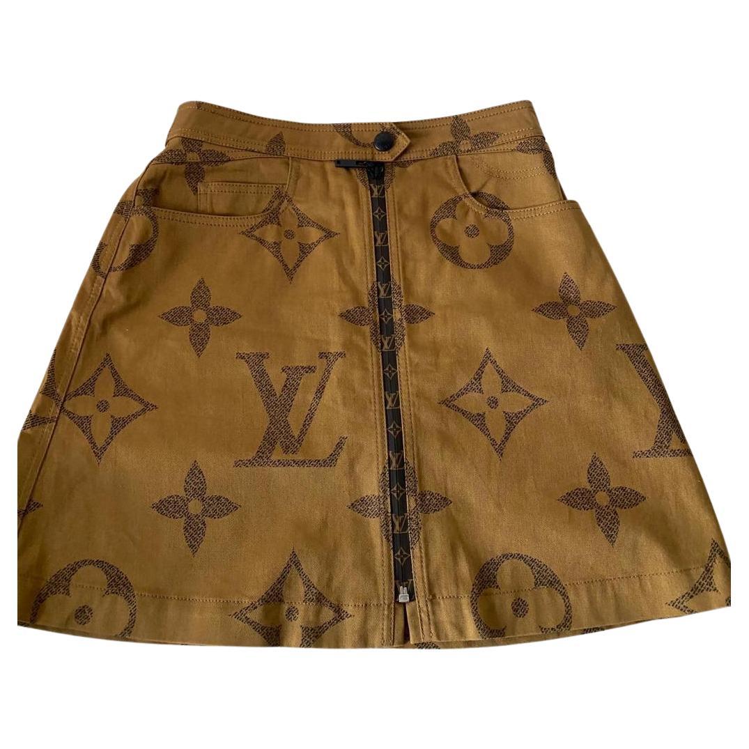 Louis Vuitton Giant Monogram Logo Canvas Skirt