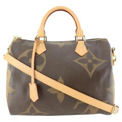 Umgekehrte Speedy Bandouliere 30 von Louis Vuitton mit Riesen-Monogramm und Riemen 65lk725s