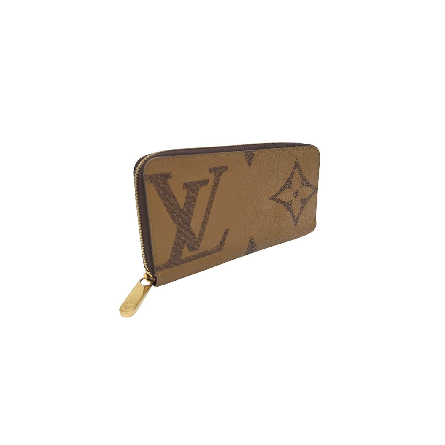 Brown Louis Vuitton Giant Monogram Reverse Zippy Wallet
