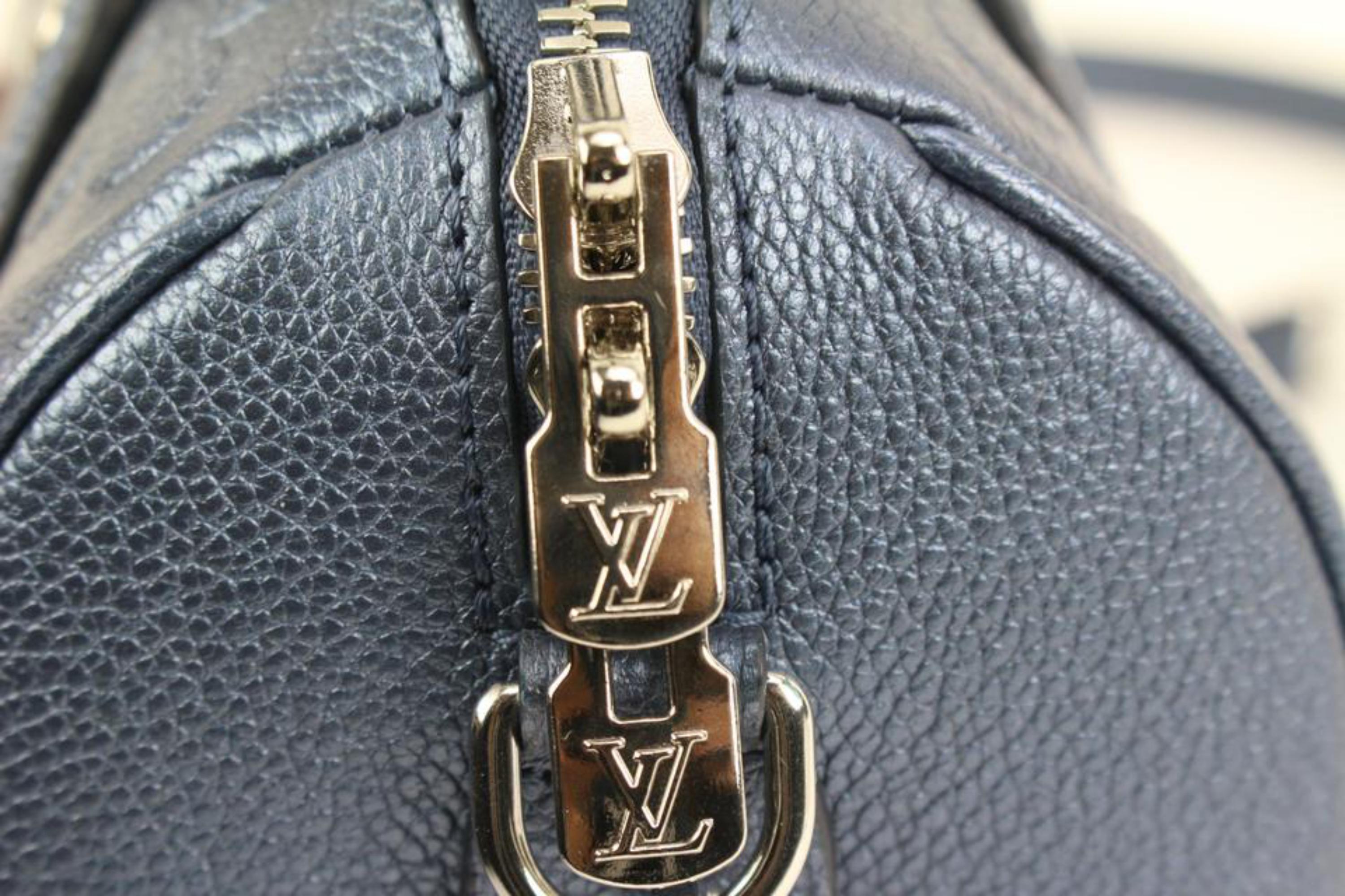 Louis Vuitton Giant Navy Monogram Empreinte Speedy Bandouliere 20 78lk317s 3
