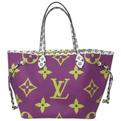 Used Louis Vuitton Giant Purple Neverfull MM 