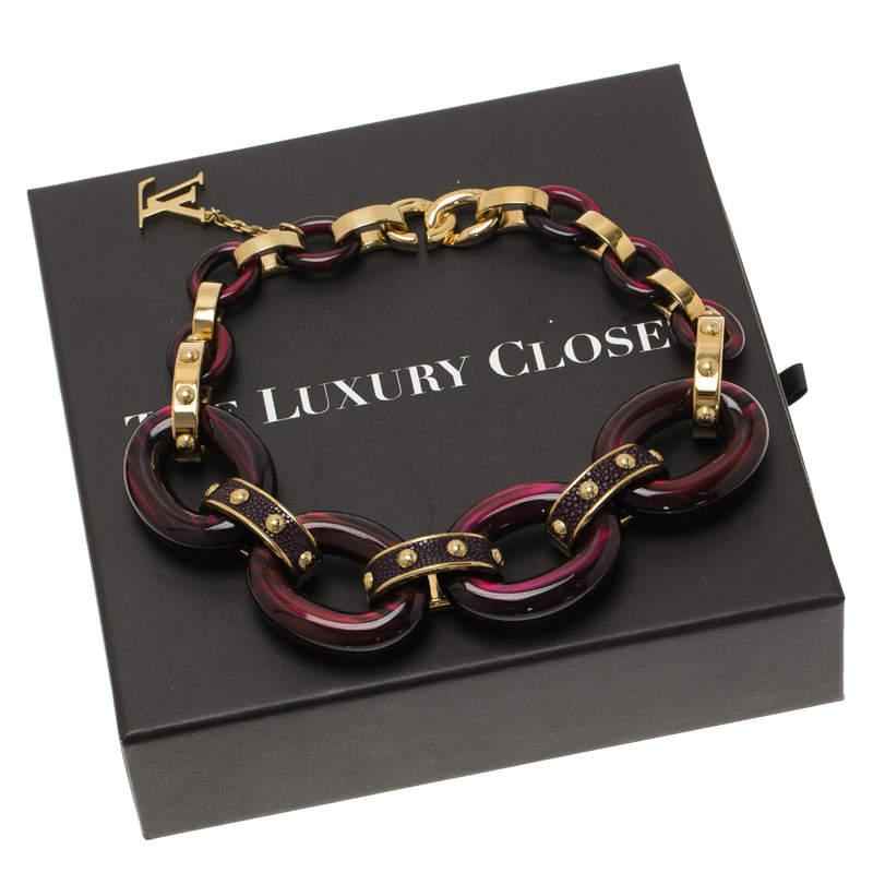 Louis Vuitton - Collier en résine «imme a Clue » en vente 2