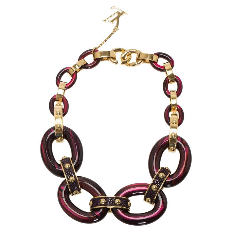 Louis Vuitton Gimme a Clue Resin Necklace For Sale