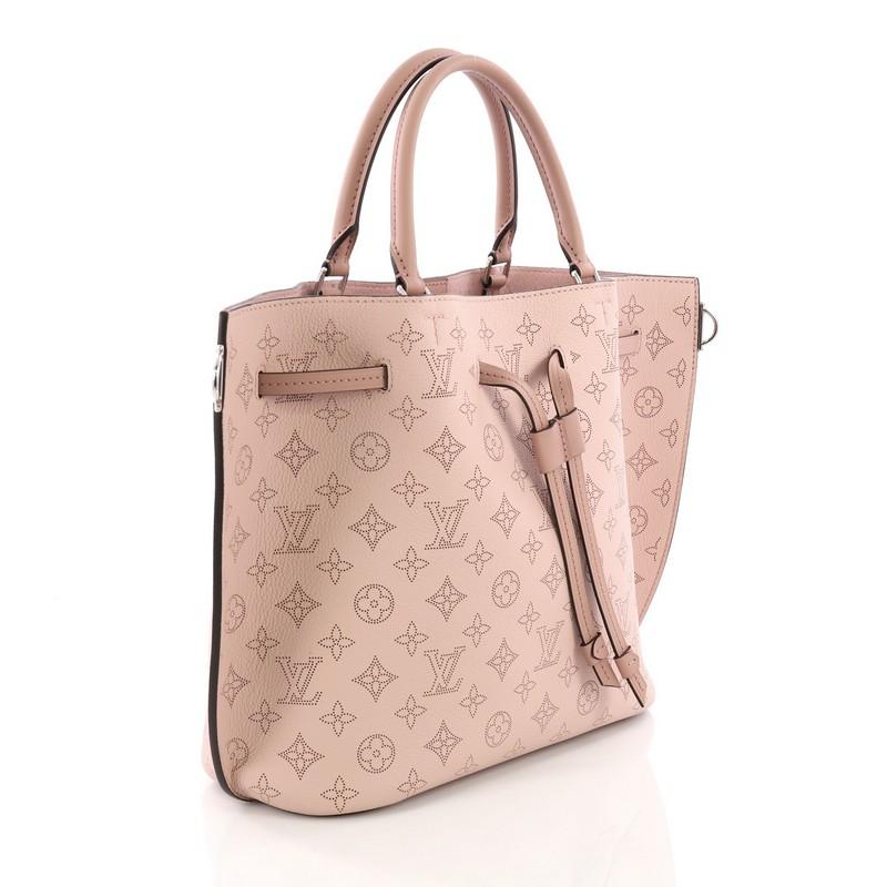 Beige Louis Vuitton Girolata Handbag Mahina Leather