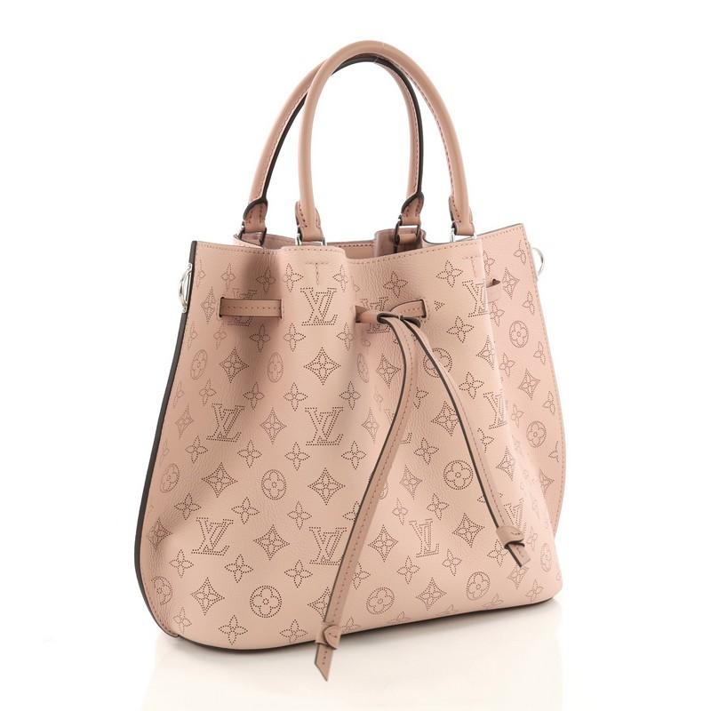 Beige Louis Vuitton Girolata Handbag Mahina Leather