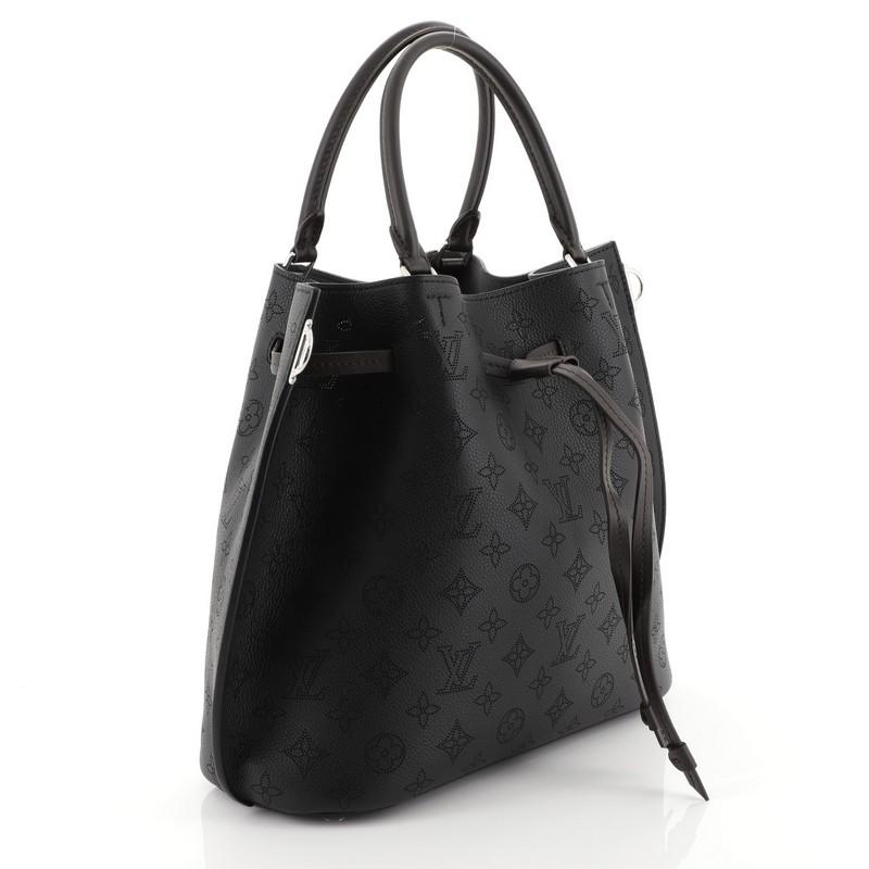 Black Louis Vuitton Girolata Handbag Mahina Leather