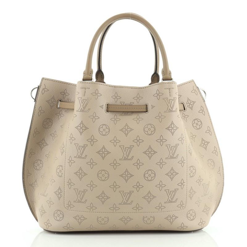 Beige Louis Vuitton Girolata Handbag Mahina Leather 