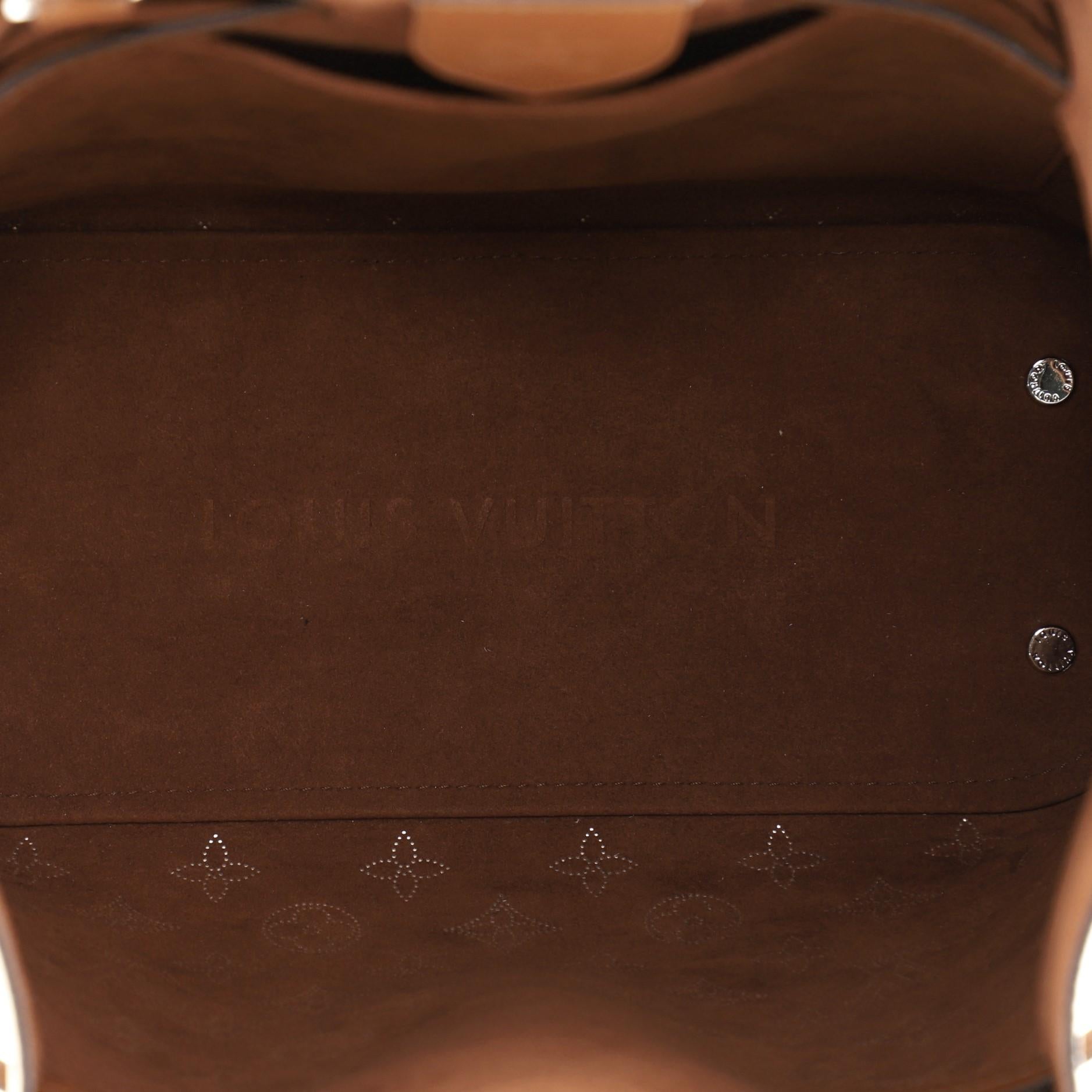 Beige Louis Vuitton Girolata Handbag Mahina Leather