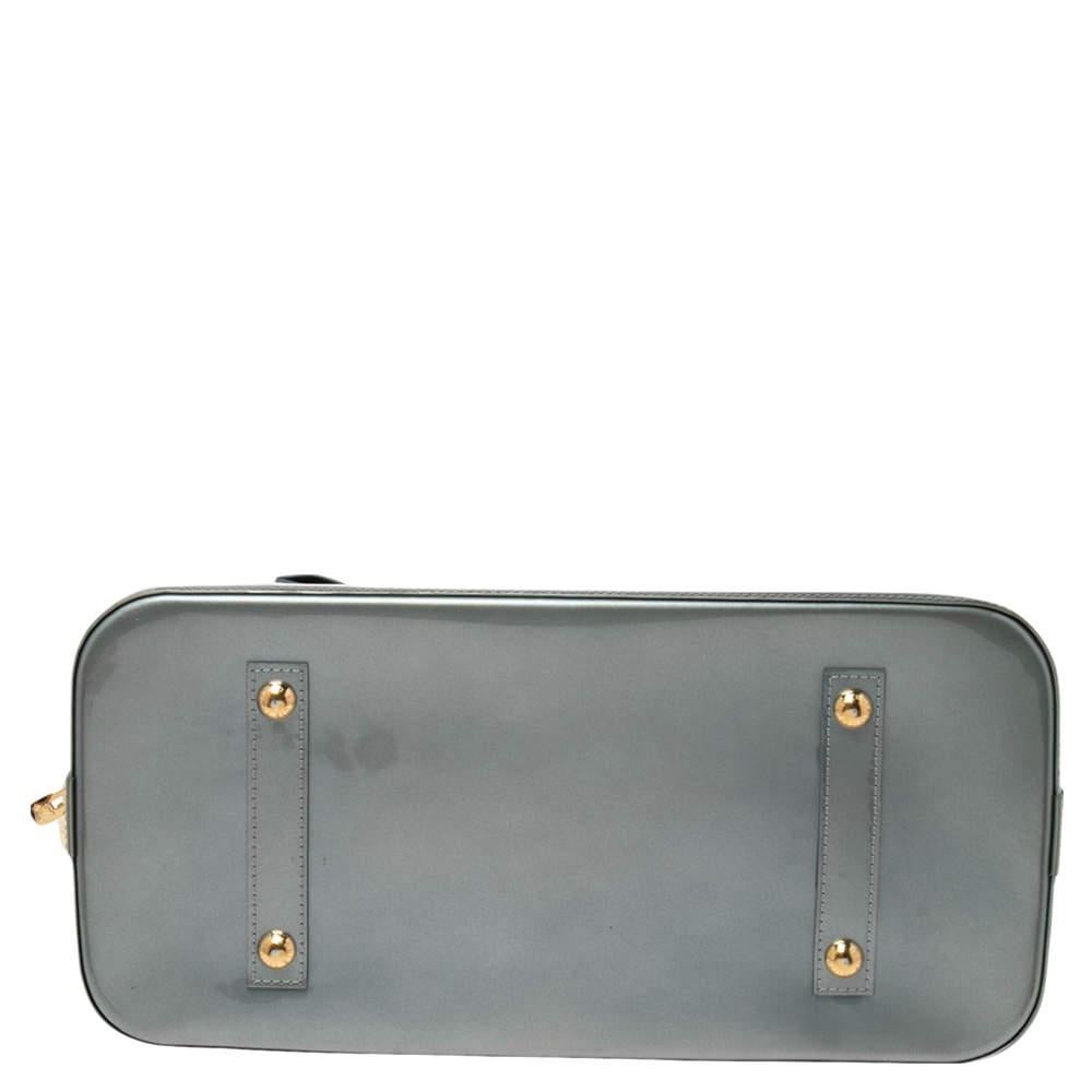 Louis Vuitton Givre Monogram Vernis Alma GM Bag For Sale 6