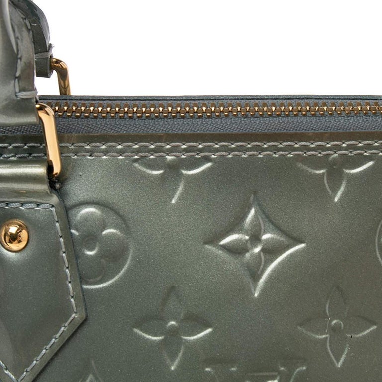 Louis Vuitton Givre Monogram Vernis Alma GM Bag For Sale 7