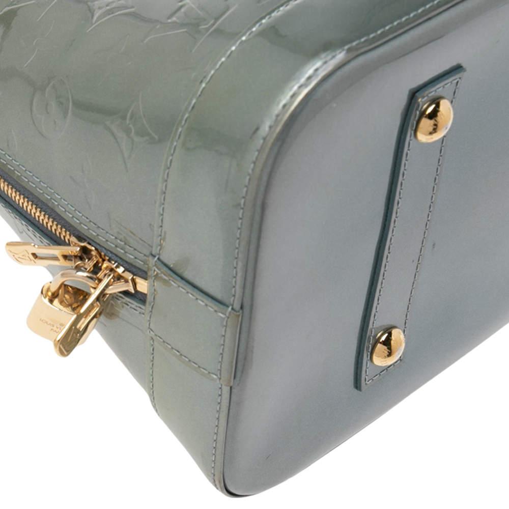 Louis Vuitton Givre Monogram Vernis Alma GM Bag For Sale 10