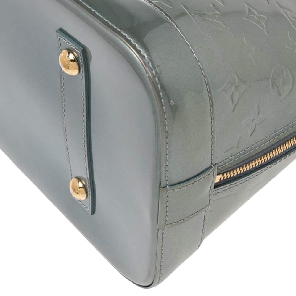 Louis Vuitton Givre Monogram Vernis Alma GM Bag For Sale 4