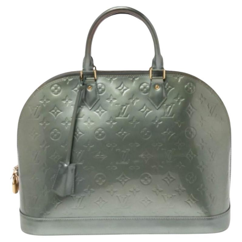 Louis Vuitton Givre Monogram Vernis Alma GM Bag For Sale