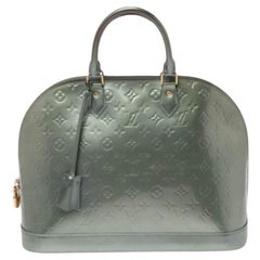 Louis Vuitton Givre Monogram Vernis Alma GM Bag