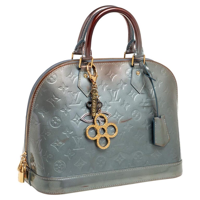 Women's Louis Vuitton Givre Monogram Vernis Alma PM Bag For Sale
