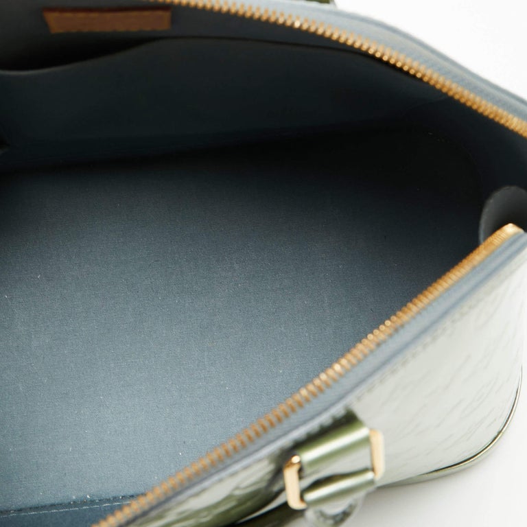 Louis Vuitton Givre Monogram Vernis Leather Alma PM Bag For Sale 7