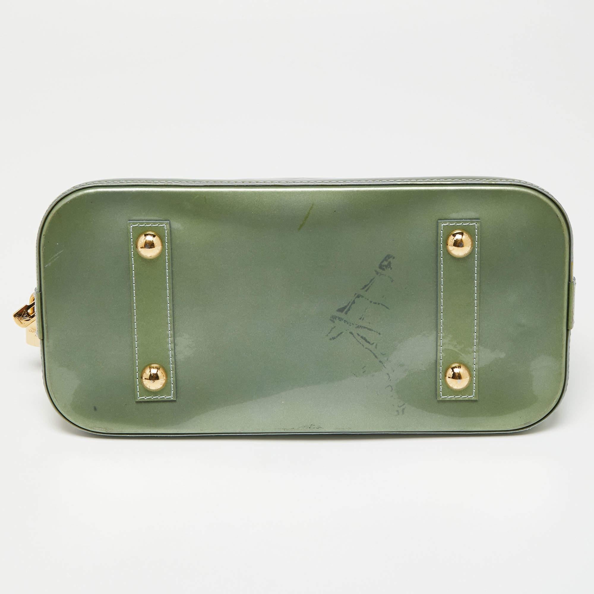 Louis Vuitton Givre Monogram Vernis Leather Alma PM Bag 1