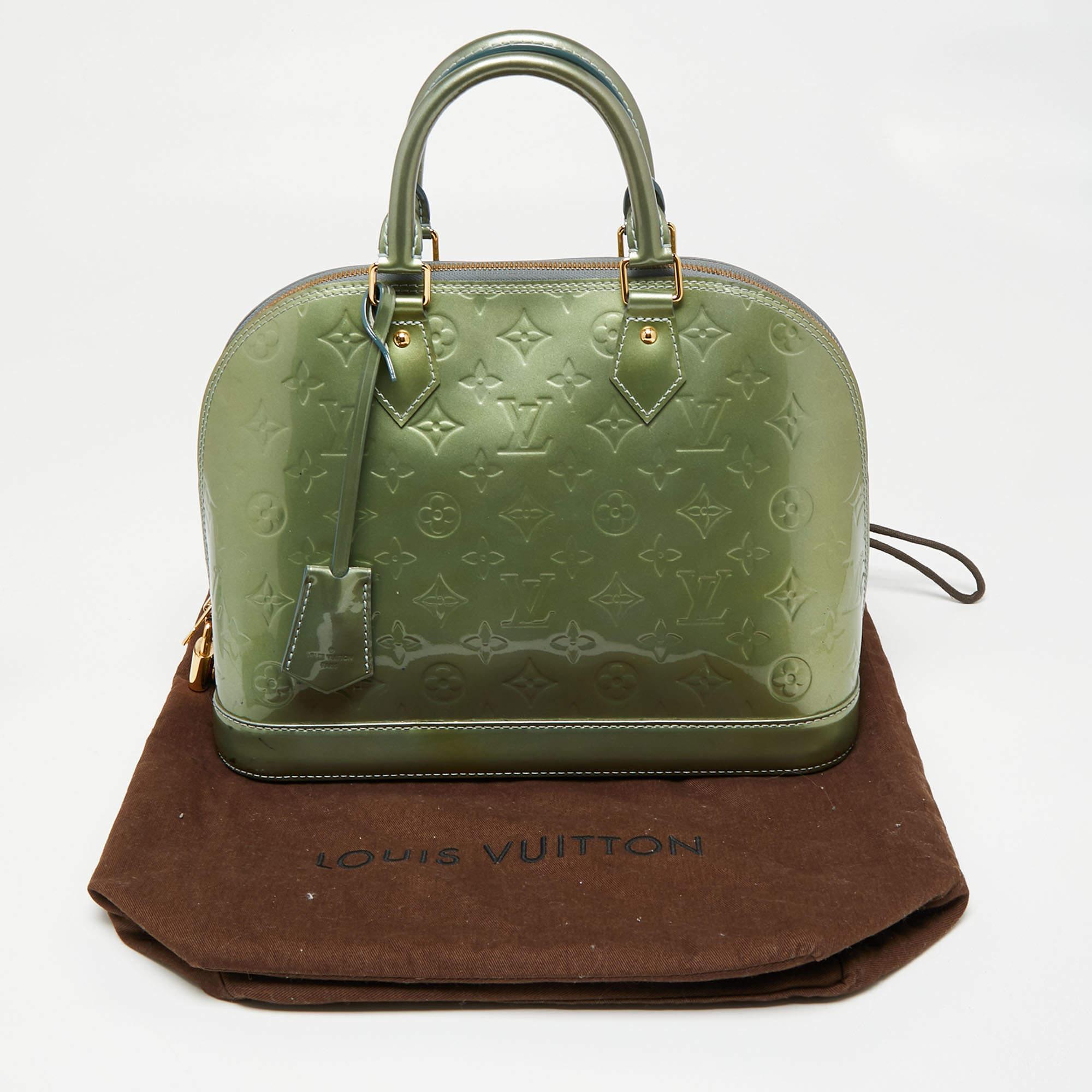 Louis Vuitton Givre Monogram Vernis Leather Alma PM Bag 2