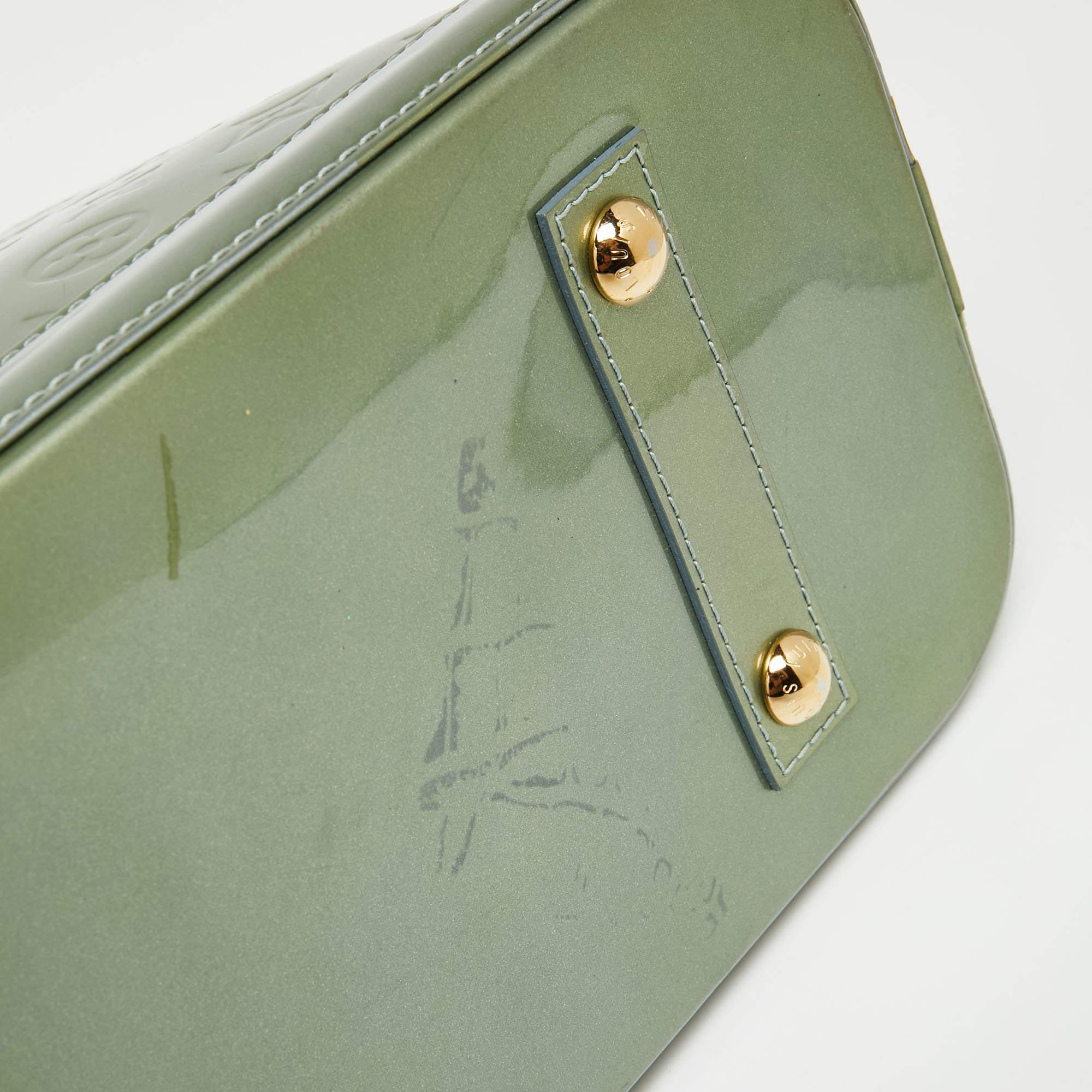 Louis Vuitton Givre Monogram Vernis Leather Alma PM Bag 5