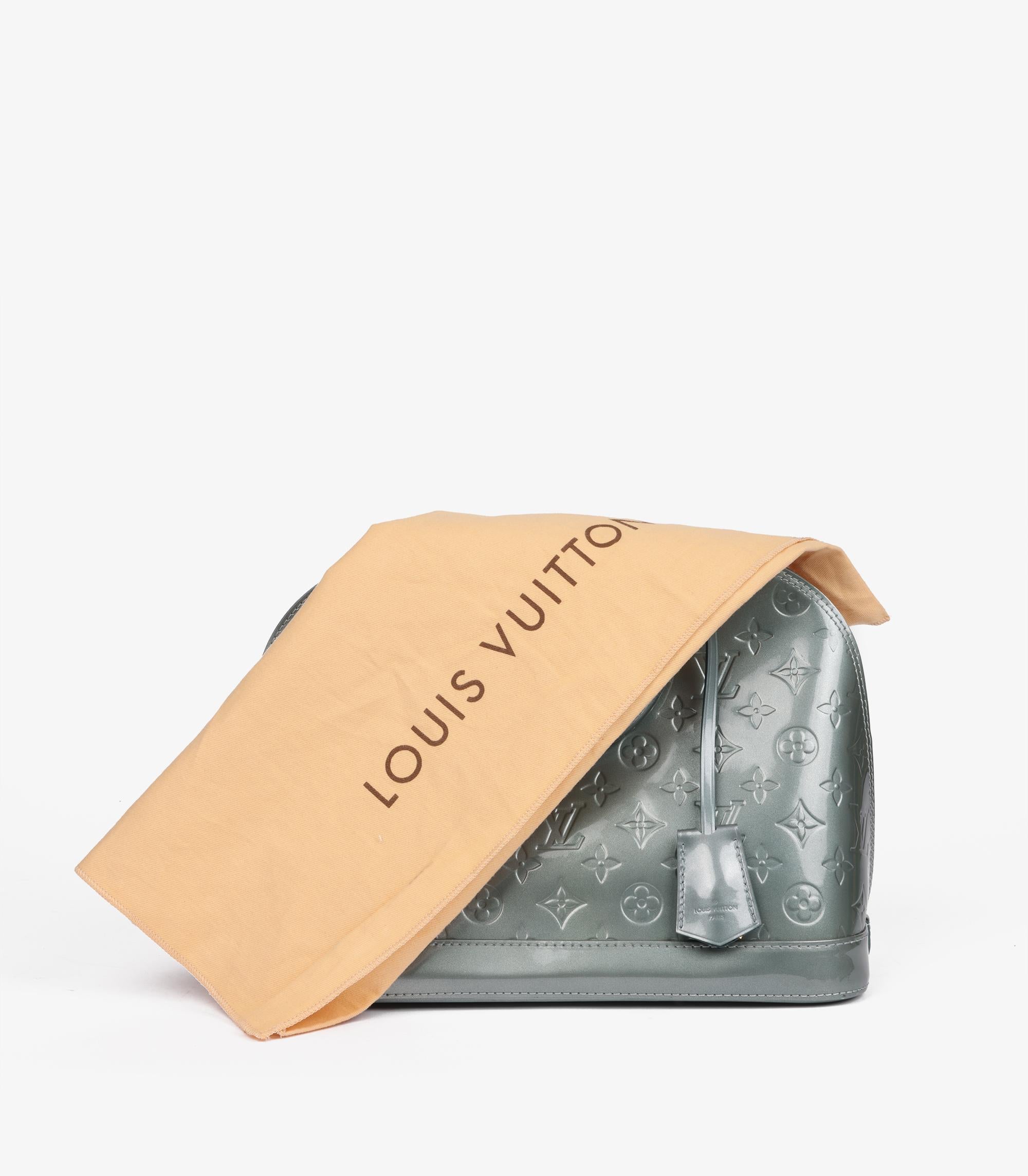 Louis Vuitton Givre Monogram Vernis Leather Alma PM For Sale 6