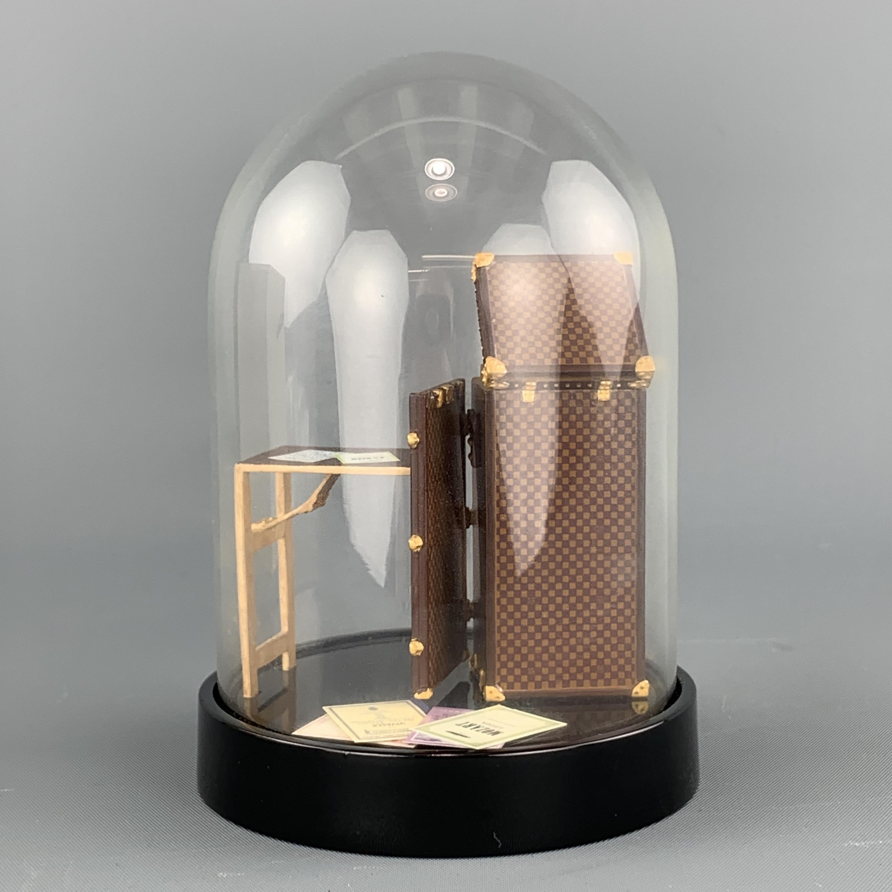 Women's or Men's LOUIS VUITTON Glass Luggage & Stokowski Desk Snow Globe