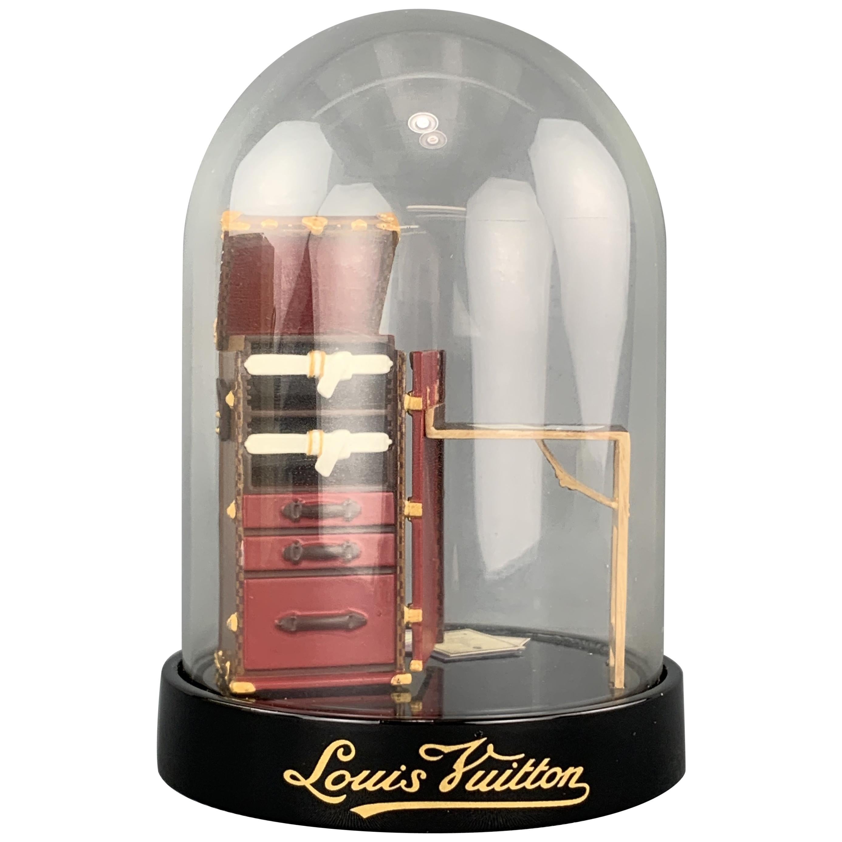 LOUIS VUITTON Glass Luggage and Stokowski Desk Snow Globe at