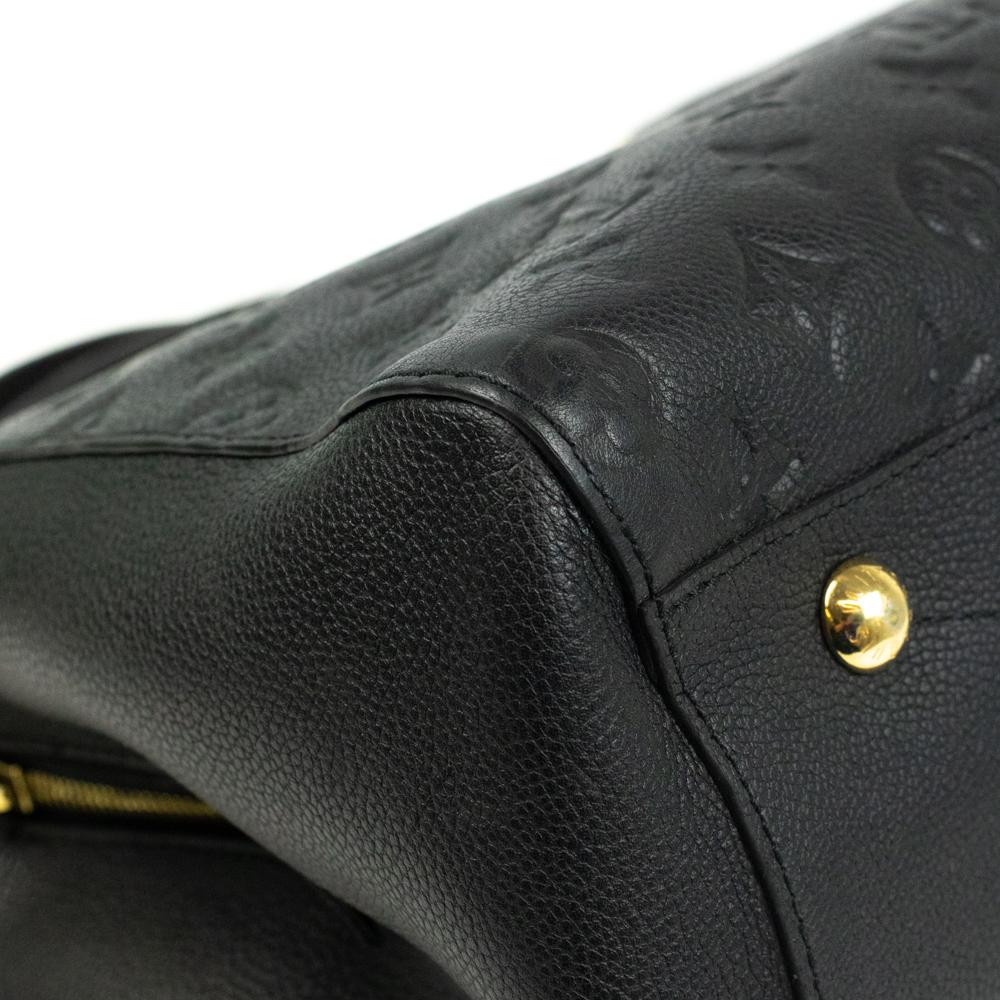LOUIS VUITTON GM Montaigne Umhängetasche aus schwarzem Leder 5