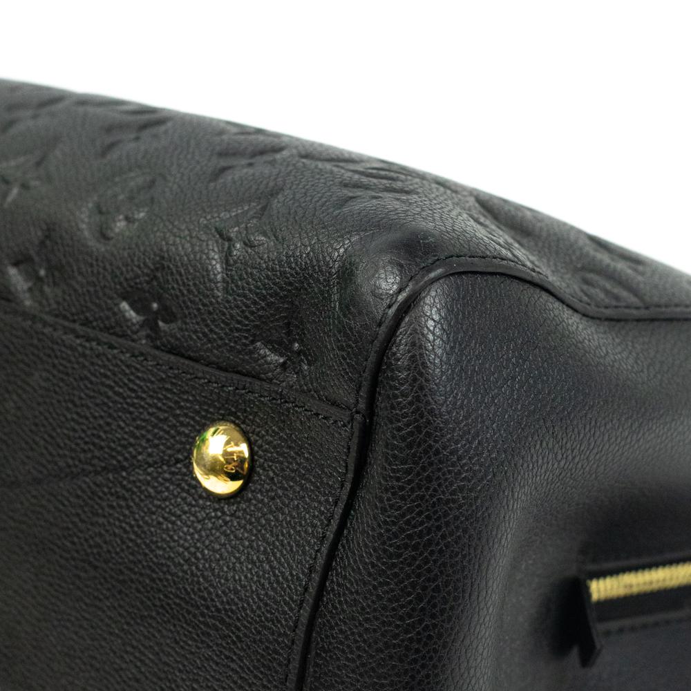 LOUIS VUITTON GM Montaigne Umhängetasche aus schwarzem Leder 6
