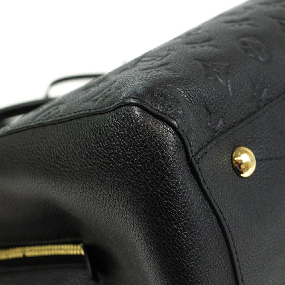 LOUIS VUITTON GM Montaigne Umhängetasche aus schwarzem Leder 7