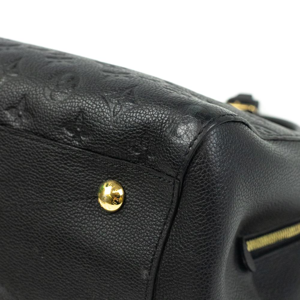 LOUIS VUITTON GM Montaigne Umhängetasche aus schwarzem Leder 8