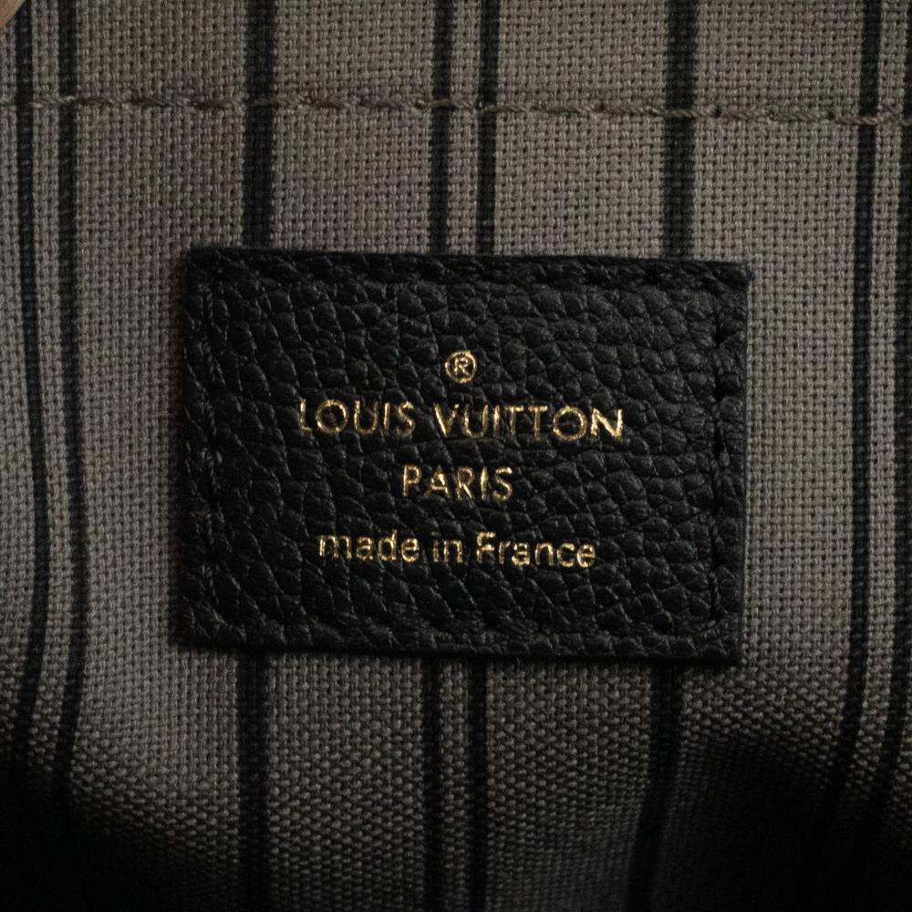 LOUIS VUITTON GM Montaigne Umhängetasche aus schwarzem Leder 1
