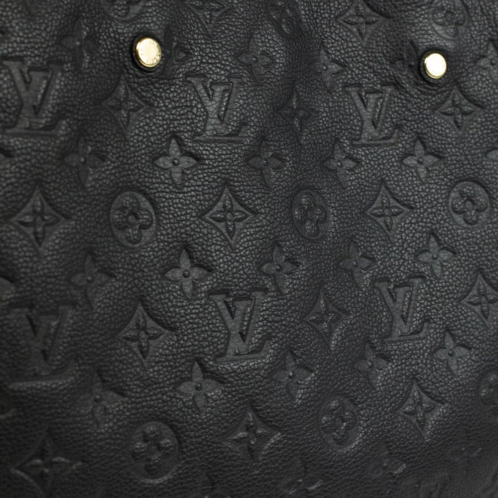 LOUIS VUITTON GM Montaigne Umhängetasche aus schwarzem Leder 4