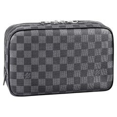 Used Louis Vuitton GM Toiletry Bag Checkered Graphite Canvas