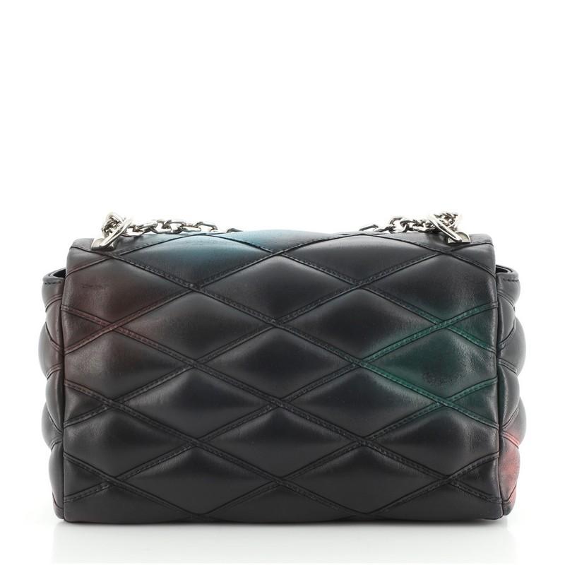 Black Louis Vuitton GO-14 Handbag Malletage Hologram Print Leather PM