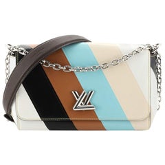 Louis Vuitton GO-14 Handbag Striped Leather PM