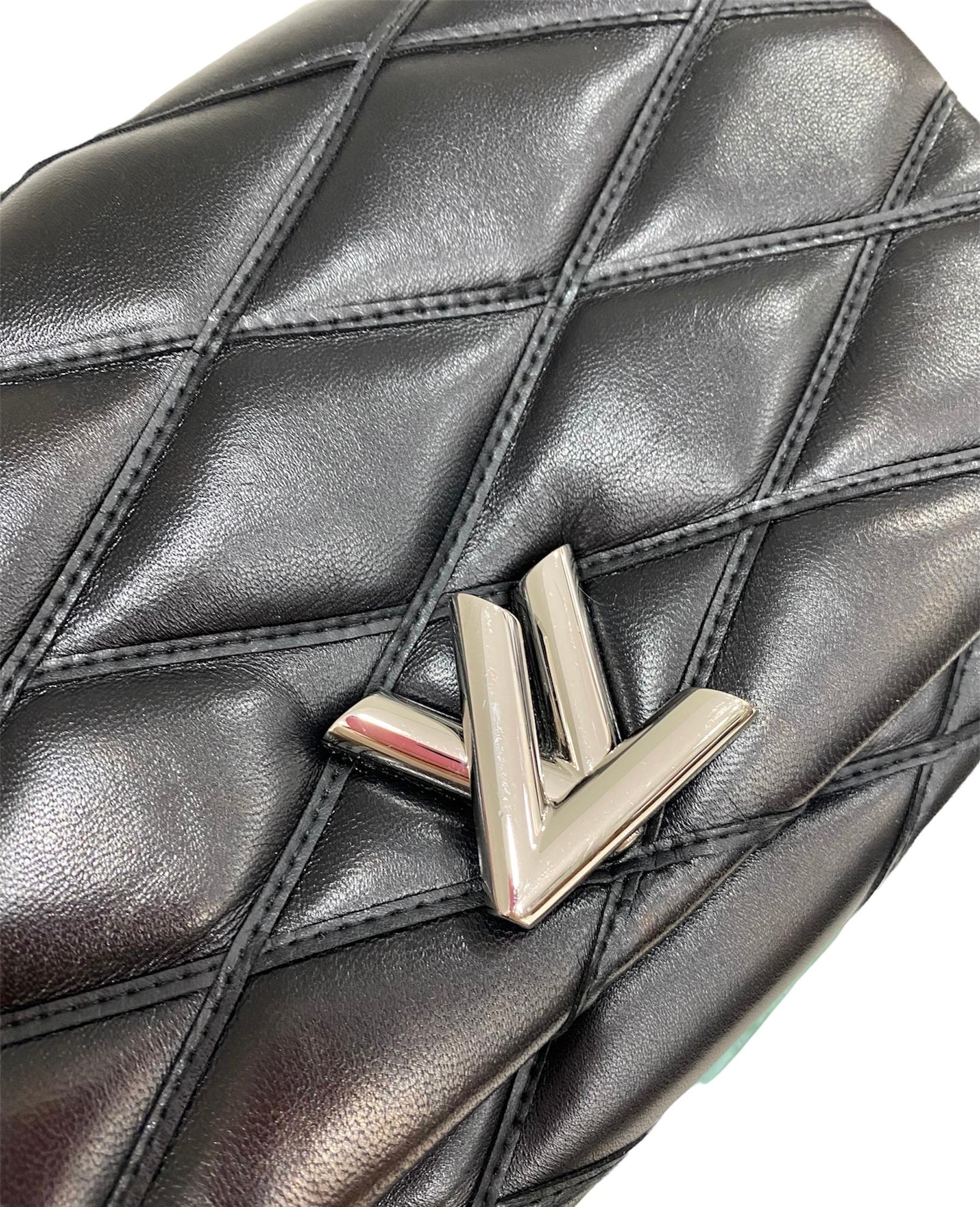 Women's Louis Vuitton GO 14 MM Twist Shoulder Bag Black