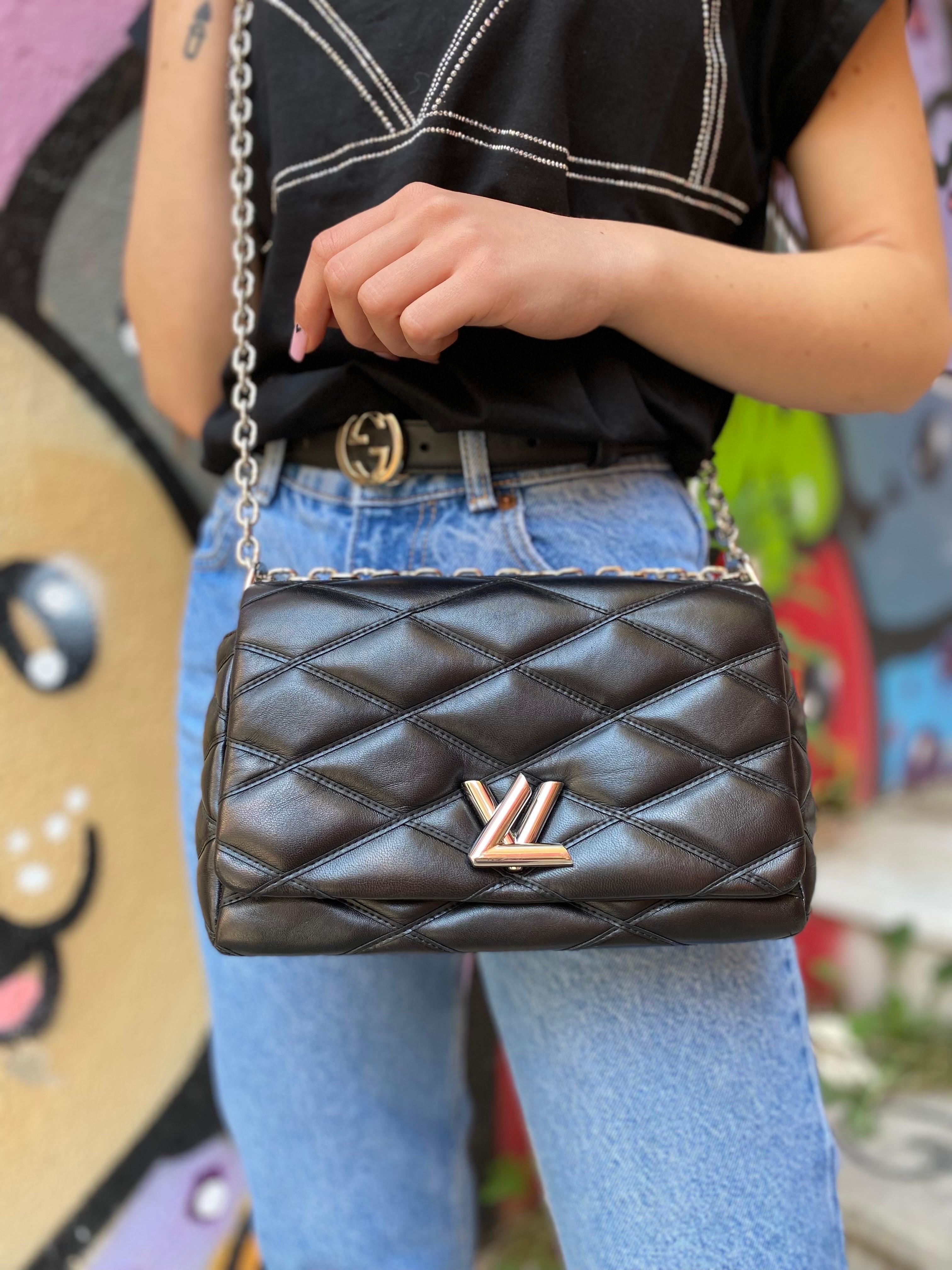 Louis Vuitton GO 14 MM Twist Shoulder Bag Black 3