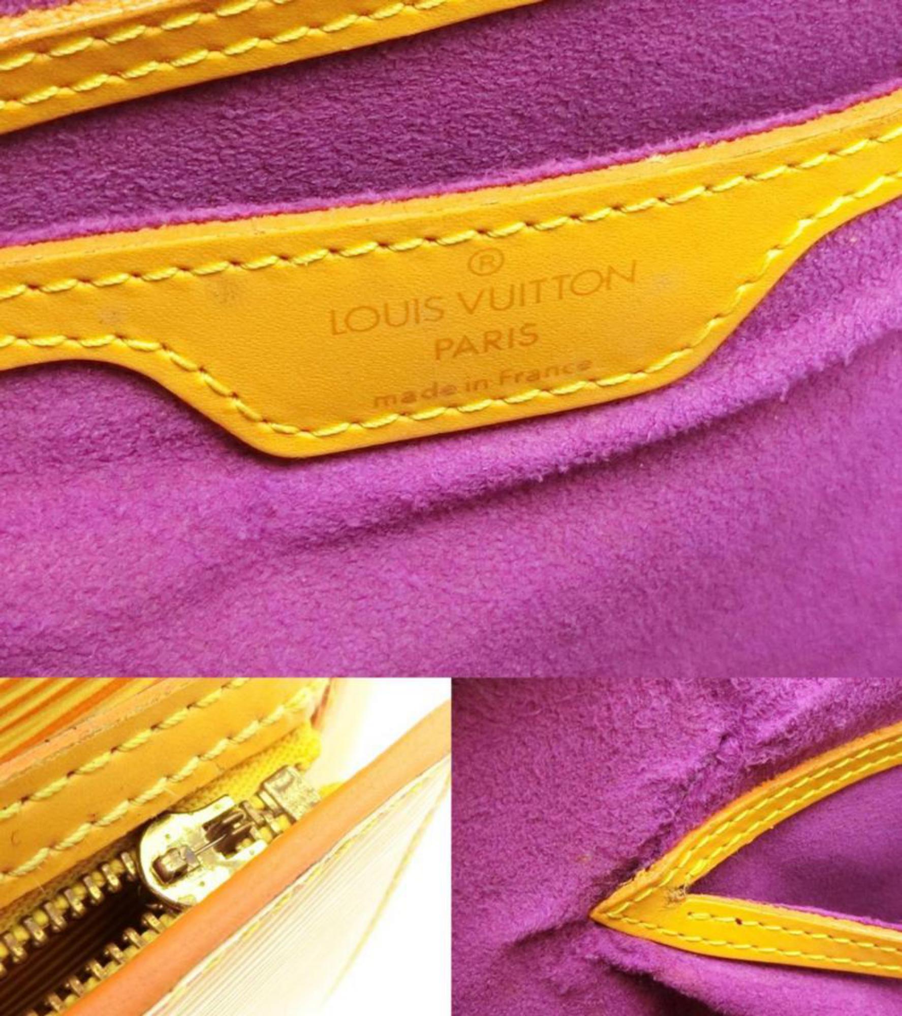 Louis Vuitton Gobelins 232756 Yellow Leather Backpack In Good Condition In Forest Hills, NY