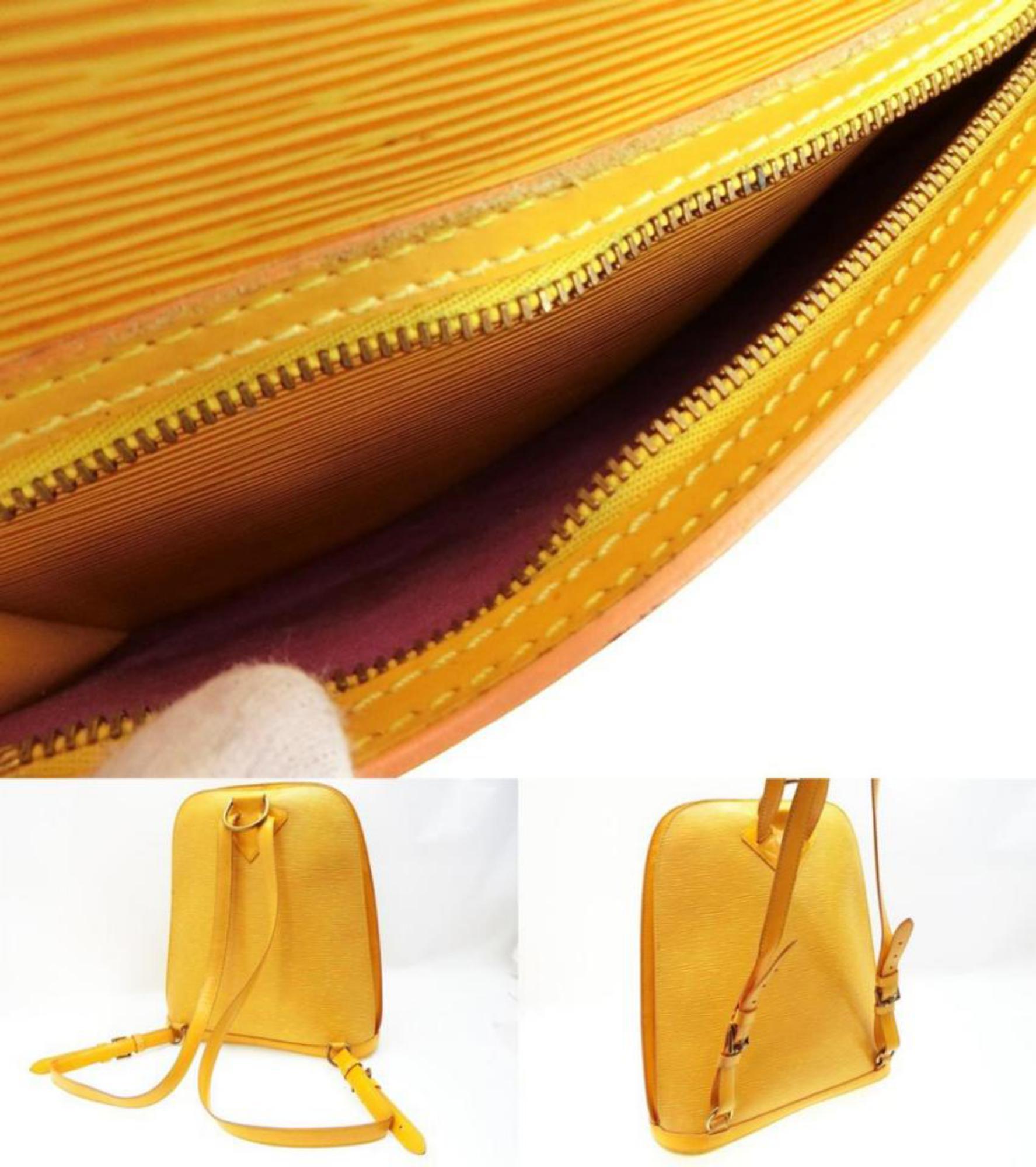 Louis Vuitton Gobelins 232756 Yellow Leather Backpack 2