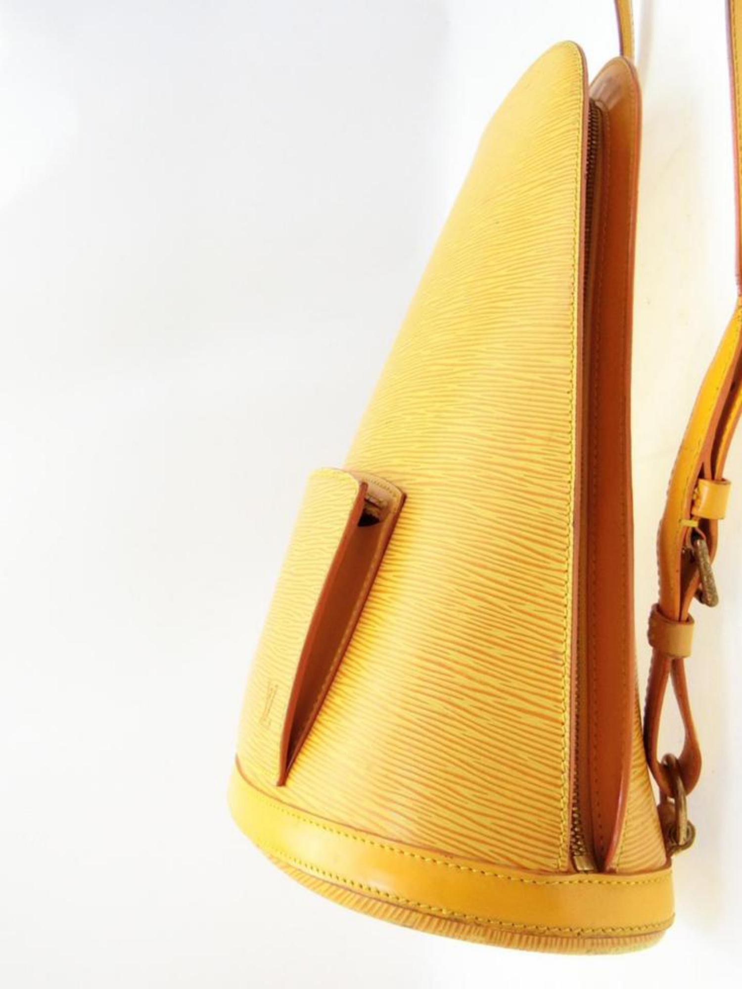 Louis Vuitton Gobelins 232756 Yellow Leather Backpack 3
