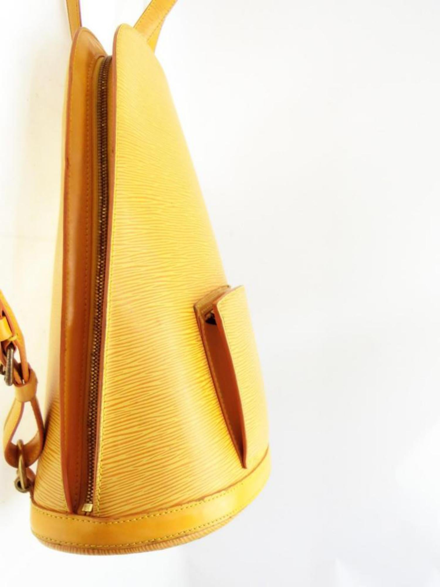 Louis Vuitton Gobelins 232756 Yellow Leather Backpack 4