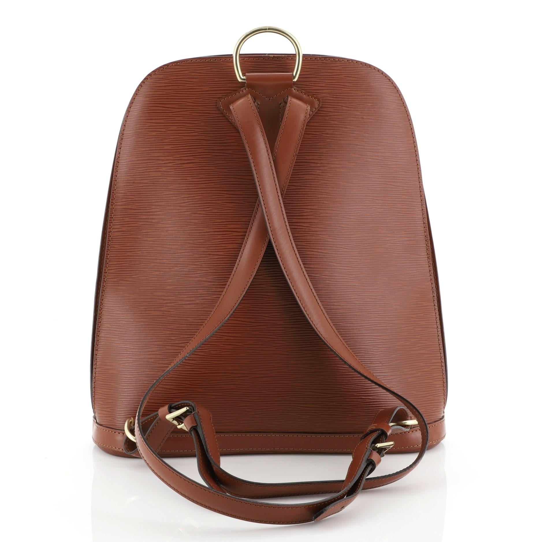 Brown Louis Vuitton Gobelins Backpack Epi Leather