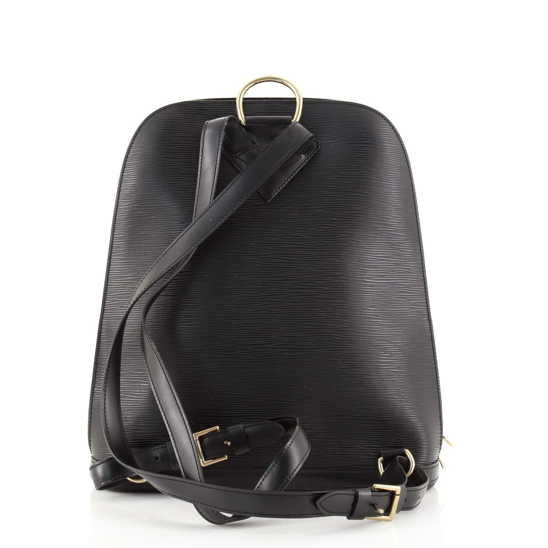 Black Louis Vuitton Gobelins Backpack Epi Leather