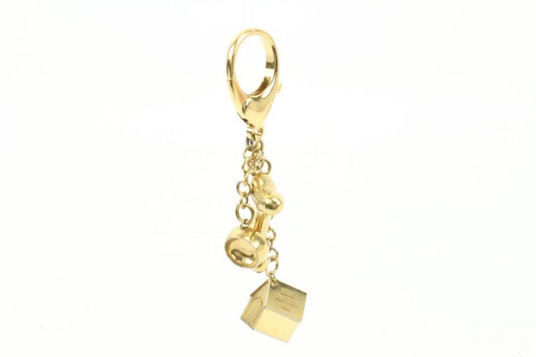 Louis Vuitton Gold Bijoux Sac Baxter Keychain Bag Charm Dog Bone