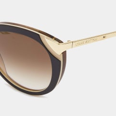 Louis Vuitton Gold/Brown Amber Cat Eye Sunglasses