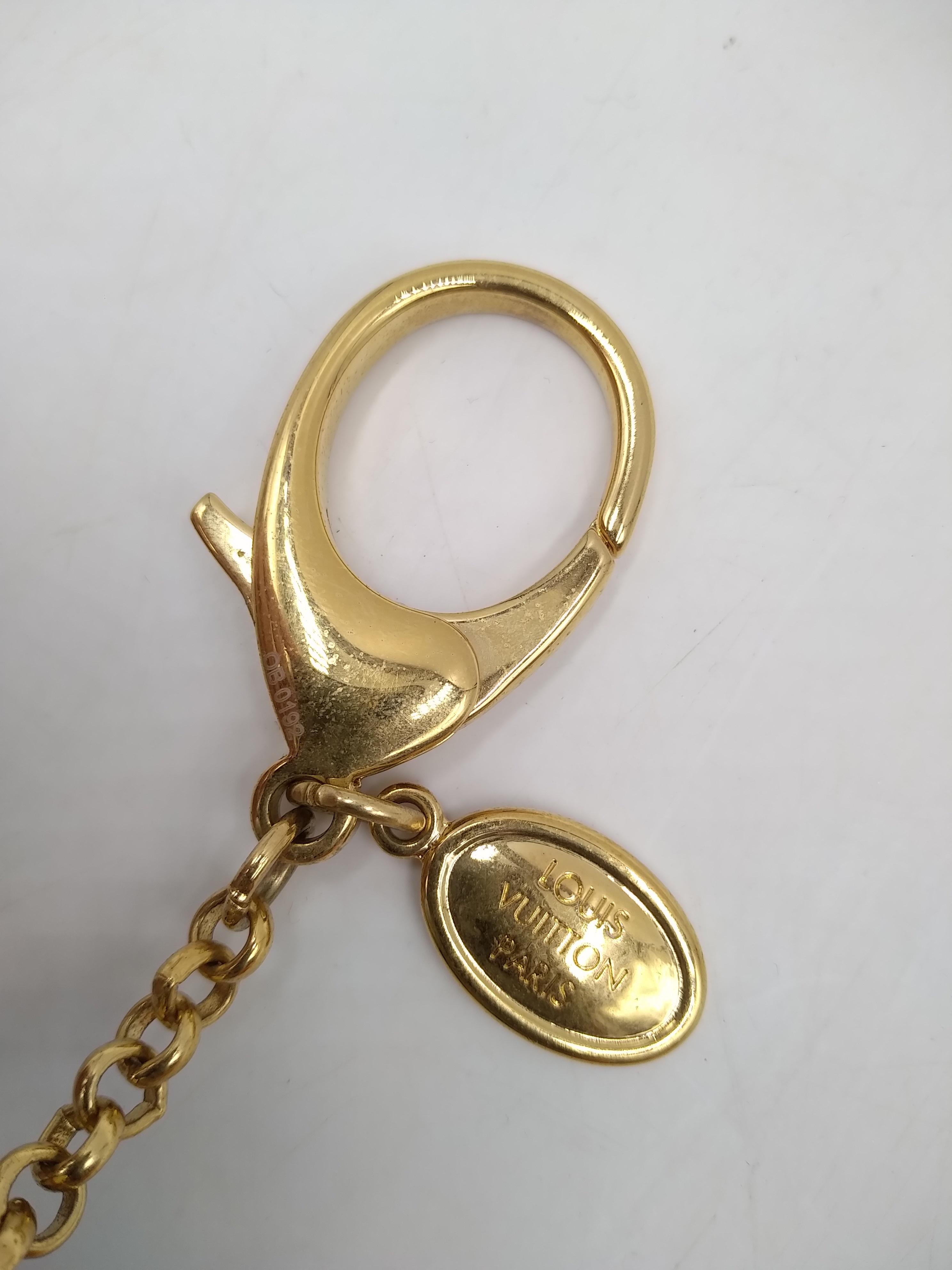 Louis Vuitton Gold/Brown Monogram Carousel Key Chain and Bag Charm For Sale 6