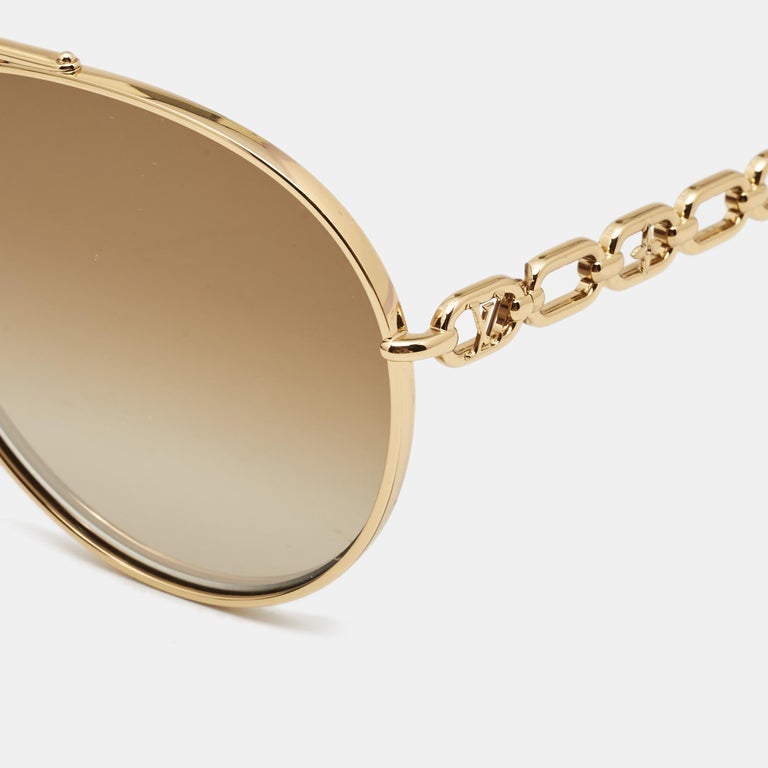 Louis Vuitton My LV Chain Round Sunglasses Gold (Z1650E/W) in Gold Metal -  US