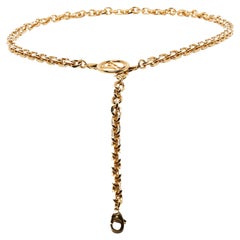 Louis Vuitton Gold Chain Link LV Logo Wrap Waist Belt