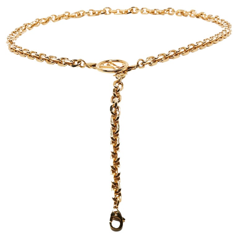 Louis Vuitton Gold Chain Link LV Logo Wrap Waist Belt at 1stDibs display picture 2